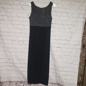 🧡CITY Triangles Metallic Maxi Block Dress